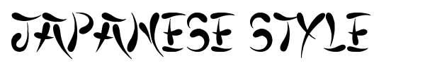 Japanese Style font preview